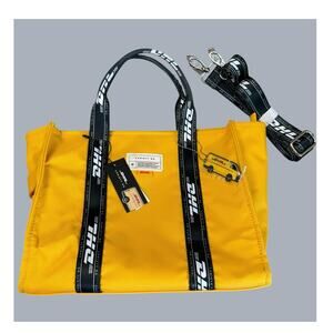 Christy Ng x DHL Collection Medium Yellow Tote Shoulder Bag New Limited Edition
